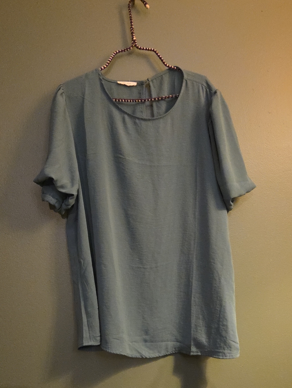 Maurices Dusty Teal Short Sleeve Women's Top
